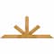 Ekena Millwork Saratoga Rough Sawn Timber Gable Bracket, Western Red Cedar, 60"W x 25"H x 2"D x 4"F, 10/12 Pitch GBW060X25X0204SAR00RWR - alternate 1